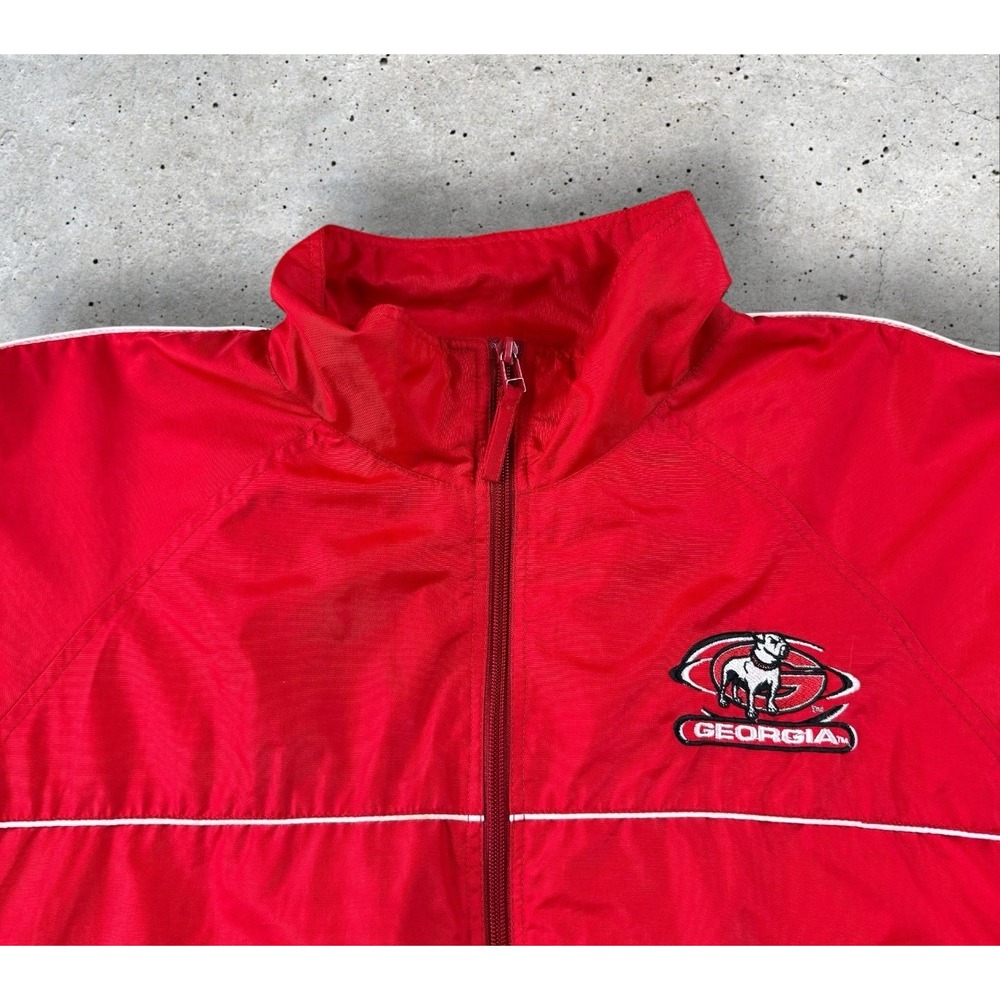 Vintage Starter Georgia Bulldogs Jacket Large Full Zip Windbreaker 90s Logo